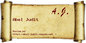 Abel Judit névjegykártya